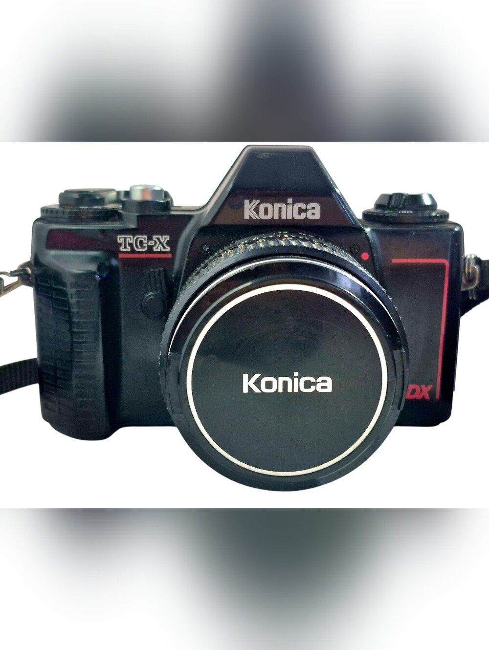 Title:Konica TC-X 35mm SLR Film Camera 50mm Lens & Case Tested Working Vintage